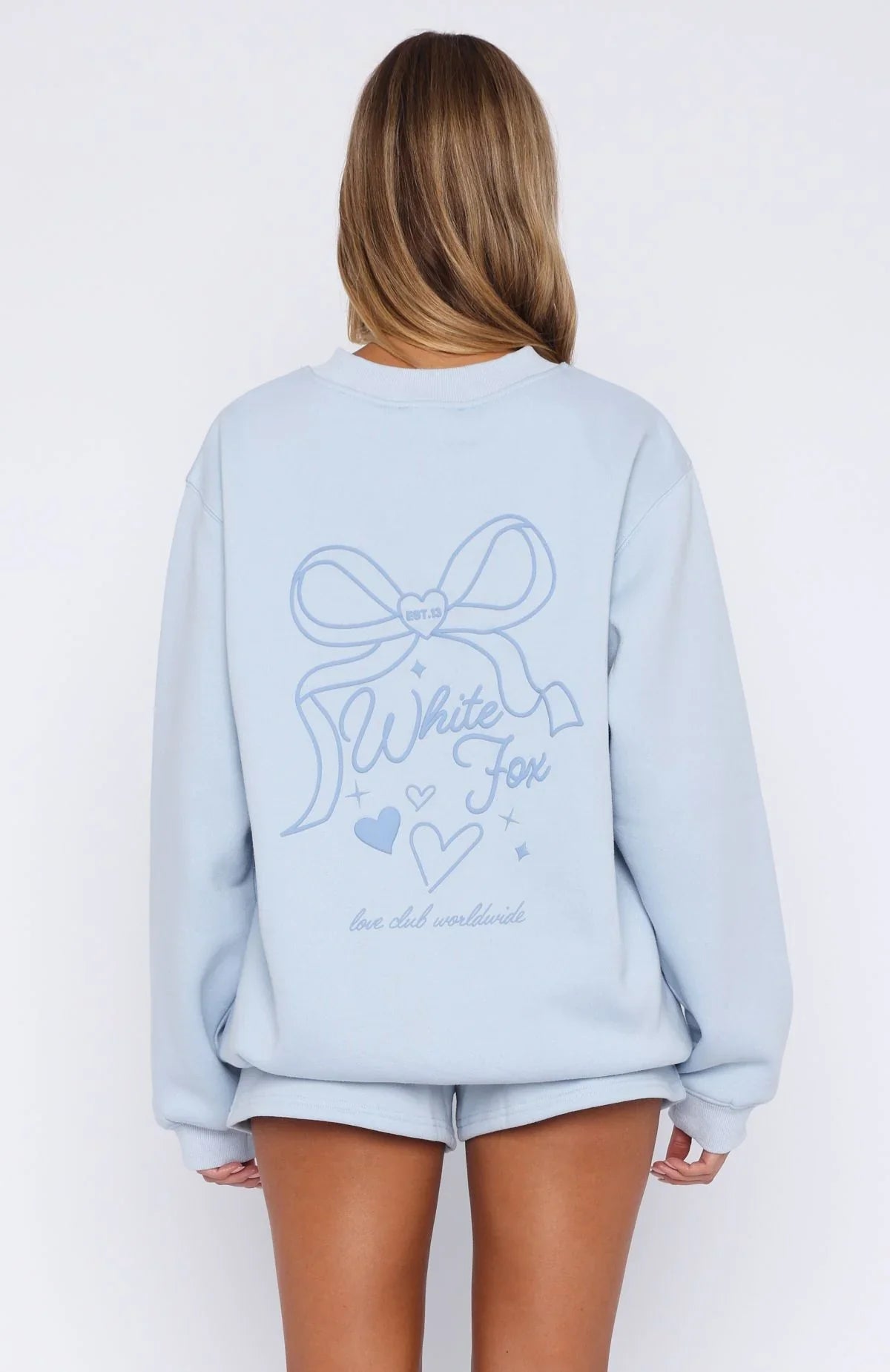 Love You Forever Oversized Sweater Baby Blue