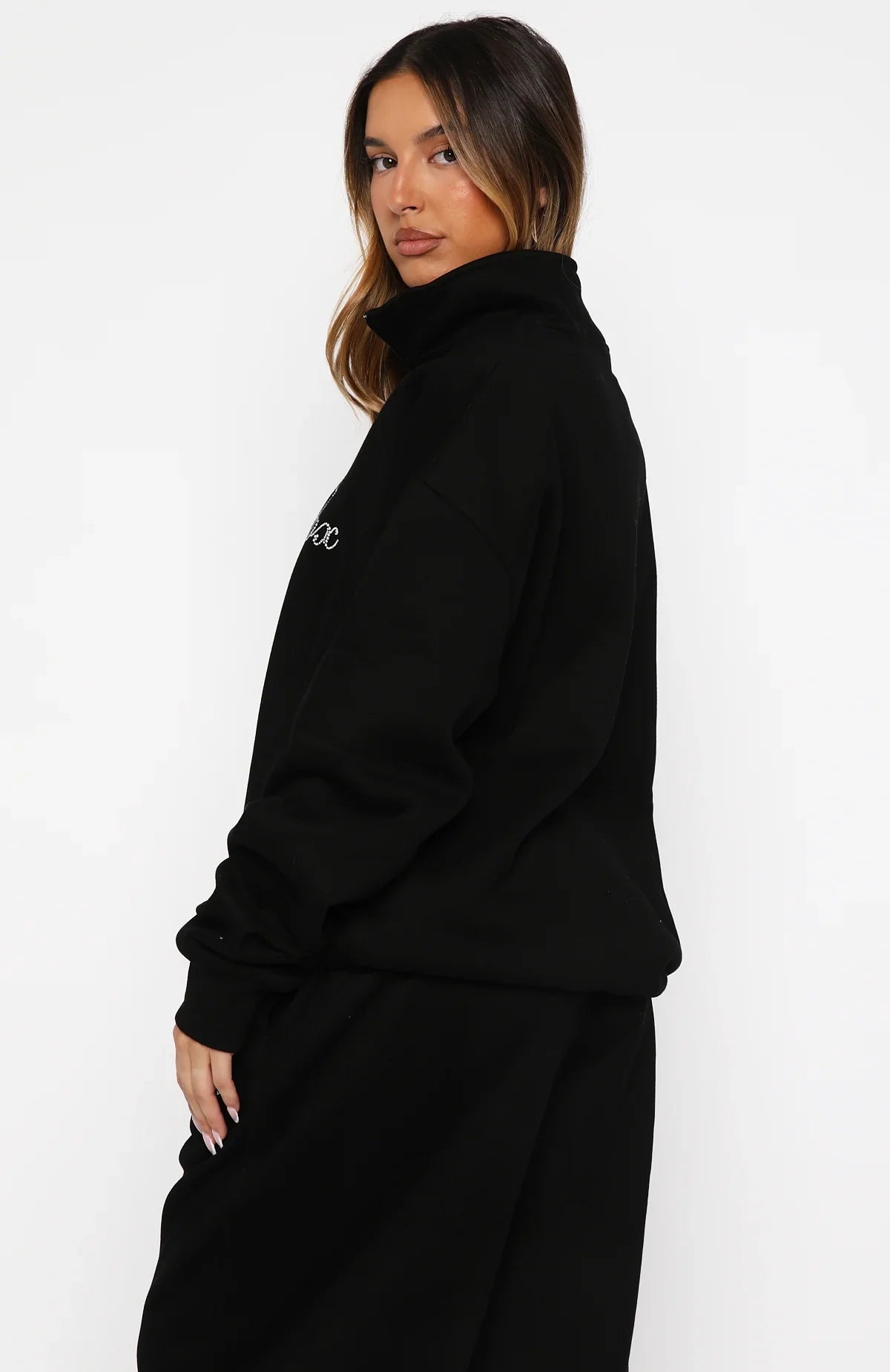 Make It Or Break It Quarter Zip Sweater Black