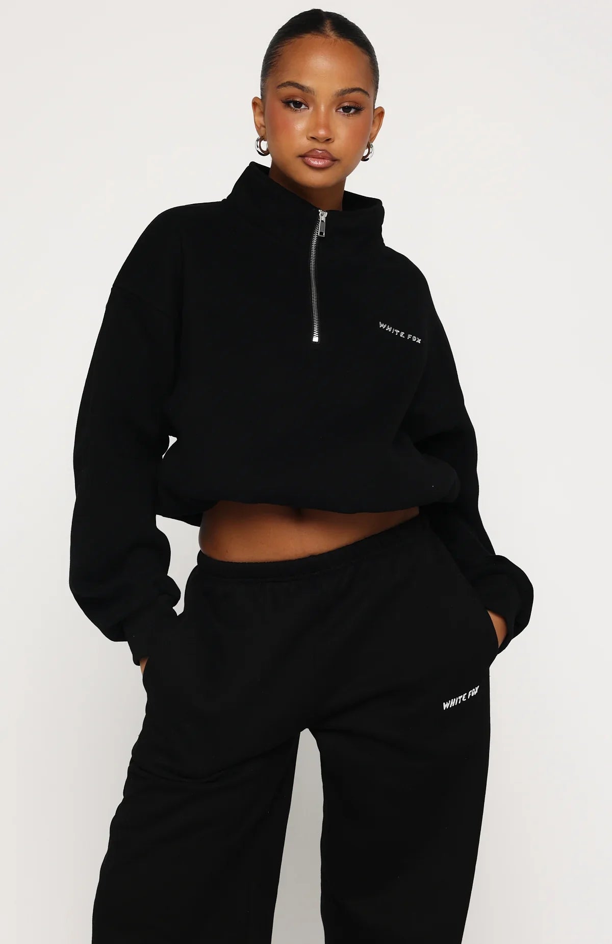 Test Drive Boxy Quarter Zip Sweater Black