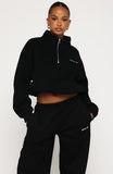 Test Drive Boxy Quarter Zip Sweater Black