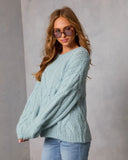 Silent Pine Chunky Cable Knit Sweater