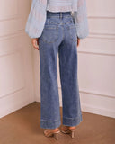 Tiven Stretch High Rise Wide Leg Jeans