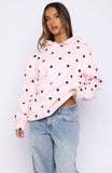 Offstage Printed Oversized Hoodie Posy Polka Dot