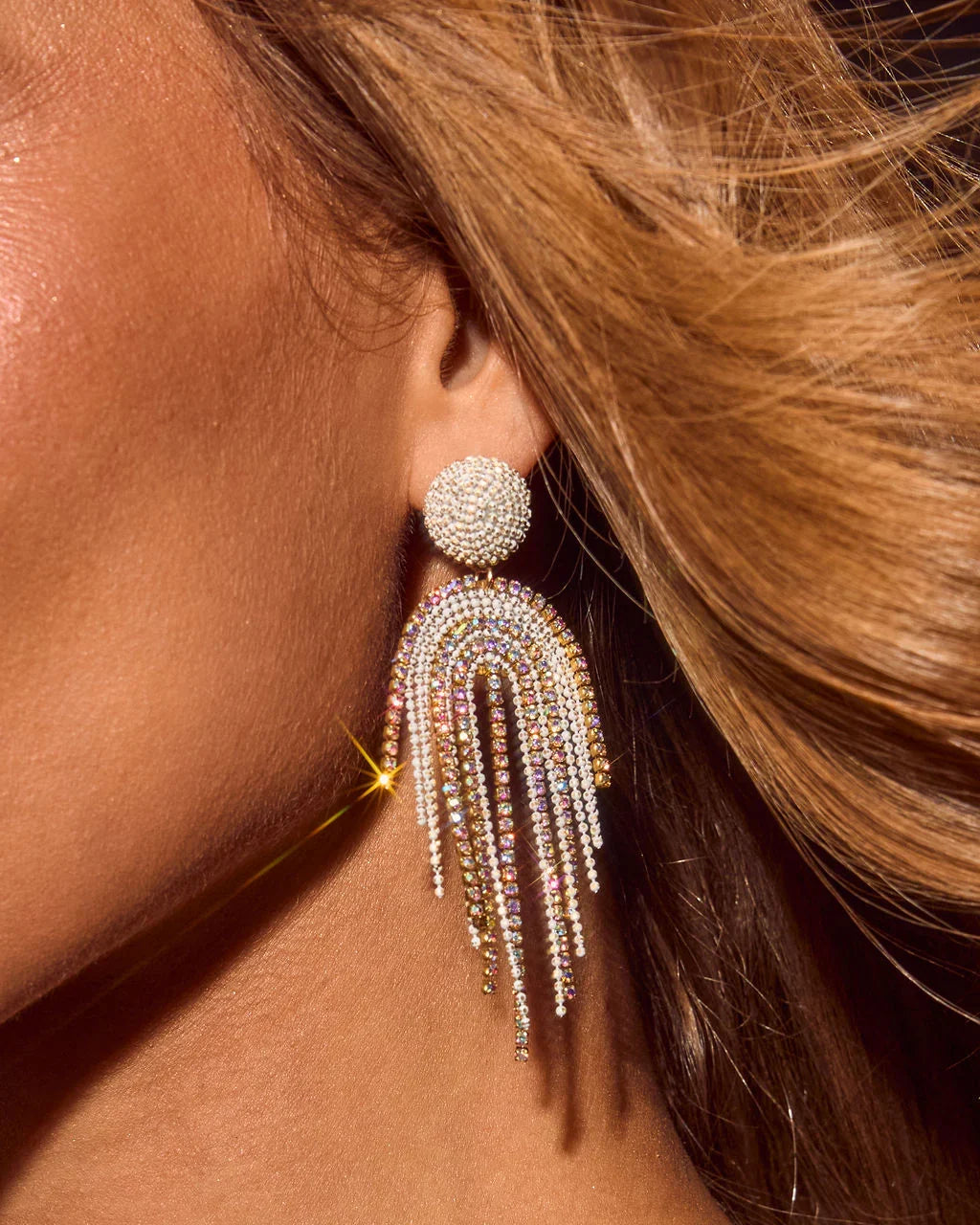 Echo Light Rhinestone Chandelier Earrings
