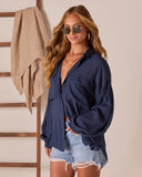Elowen Balloon Sleeve Button Down Top