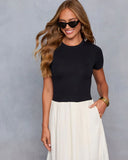 Dual Mode Color Block Midi Dress