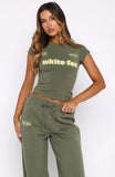 Ready To Go Baby Tee Khaki