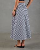 Heritage Club Gingham Print Midi Skirt