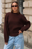 Keep It Classic Knit Sweater Chocolate