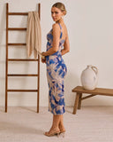 Blooming Drift Floral Midi Dress
