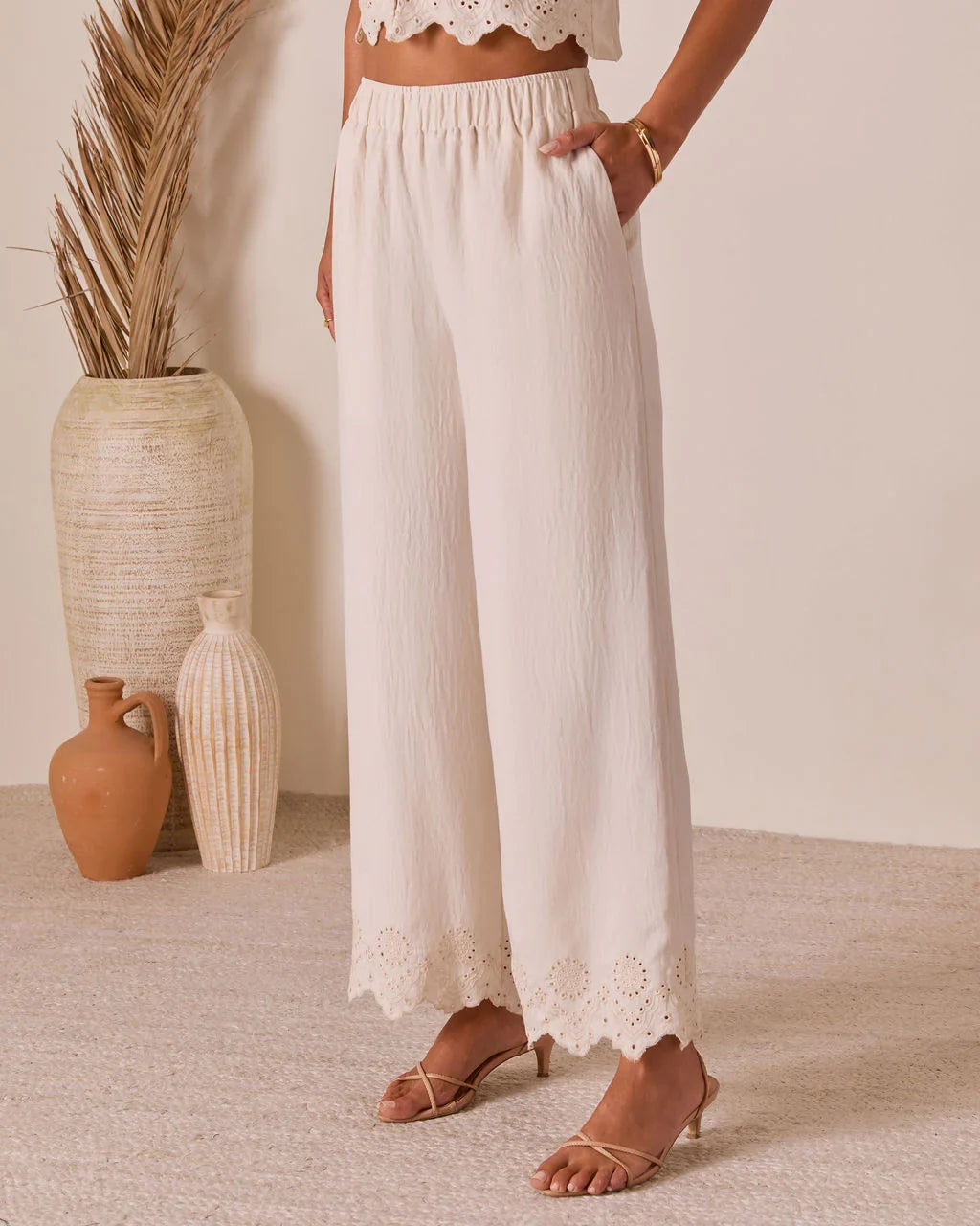 Summer on the Range Eyelet Hem Pants