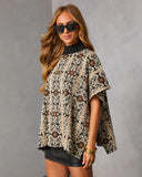 Orianna Paisley Print Turtleneck Sweater