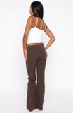 Getting You Close Pants Chocolate Pinstripe
