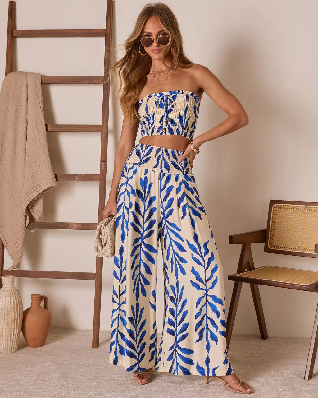 Reynah Tropical Wide Leg Pant