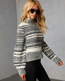 Tobin Striped Turtleneck Sweater
