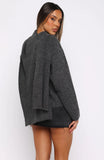 Luxe Layers Knit Sweater Charcoal