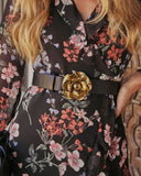 Ashglow Flower Buckle Belt