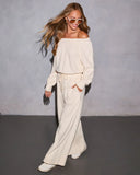 Dream A Little Off the Shoulder Jumpsuit