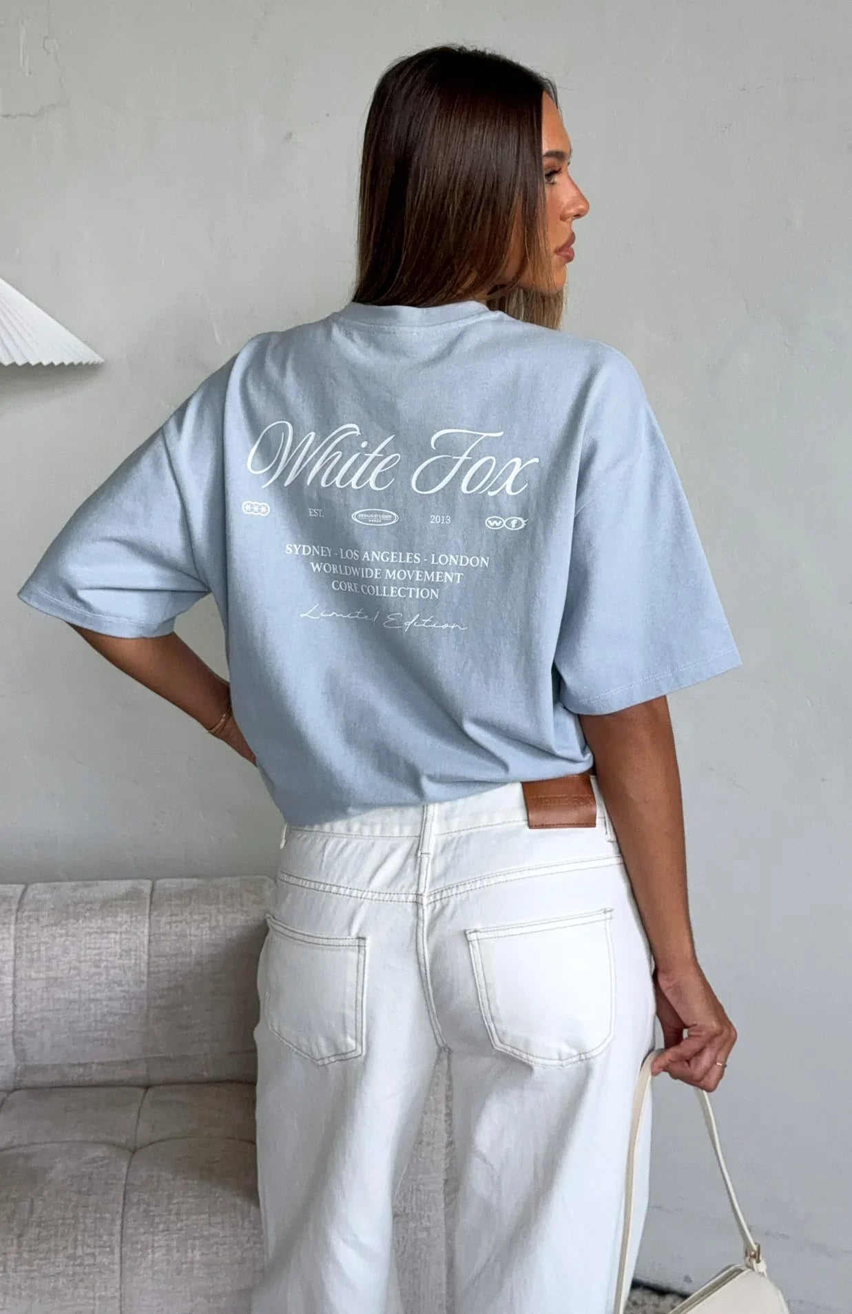 At Second Glance Oversized Tee Light Blue