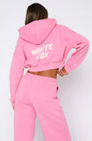 Offstage Cropped Zip Hoodie Bubblegum