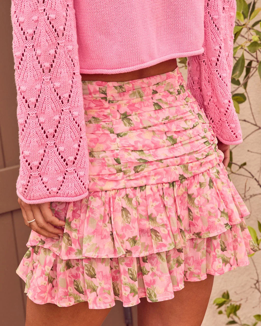 Radiant Day Tiered Mini Skirt