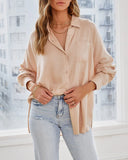 Duarte Linen Blend Button Down Top