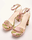 Petalina Floral Platform Heels