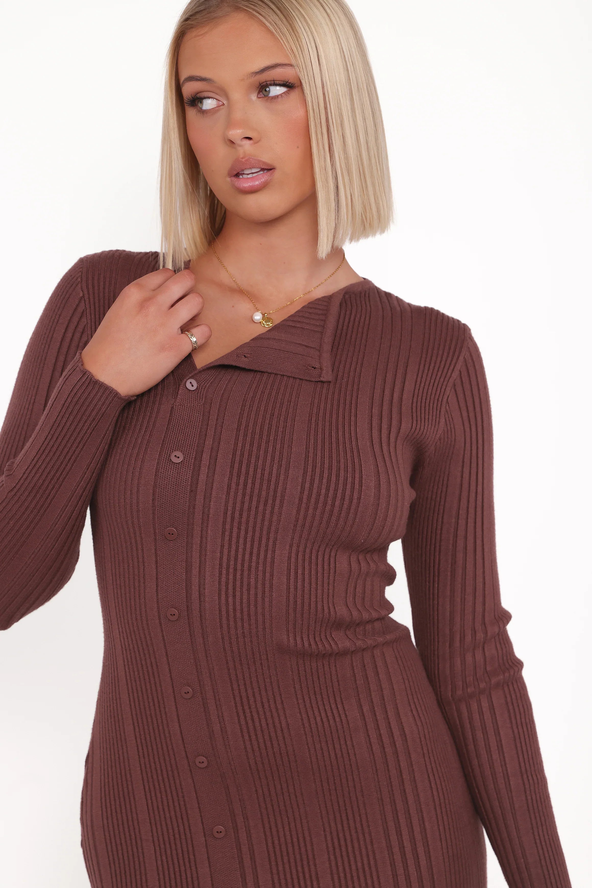 Valia Midi Dress Espresso