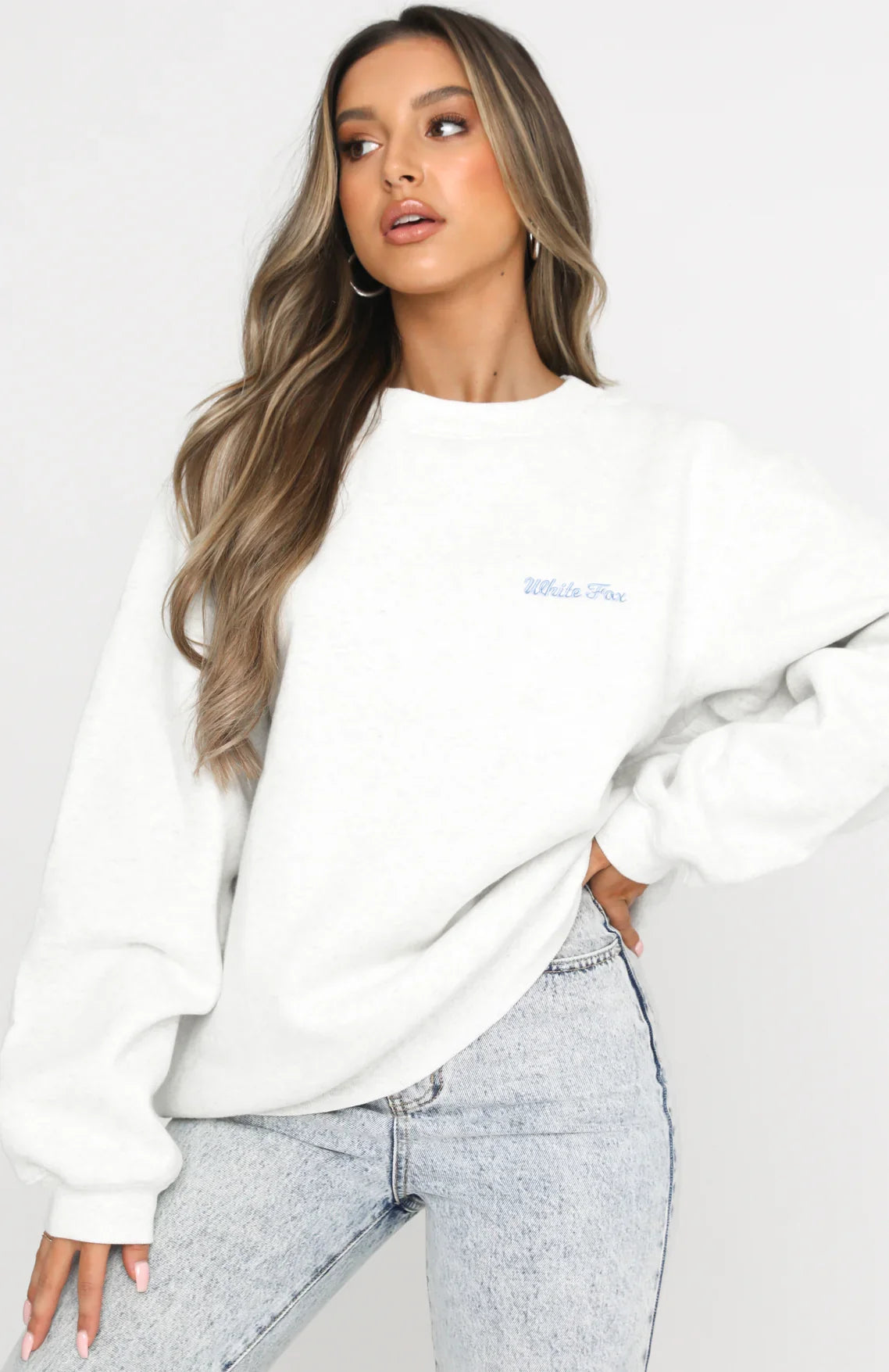 Steal Your Heart Oversized Sweater Grey Marle