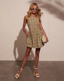 Marbella Plaid Mini Dress