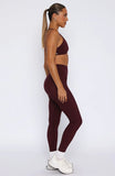 Go Getter High Waisted Leggings Merlot