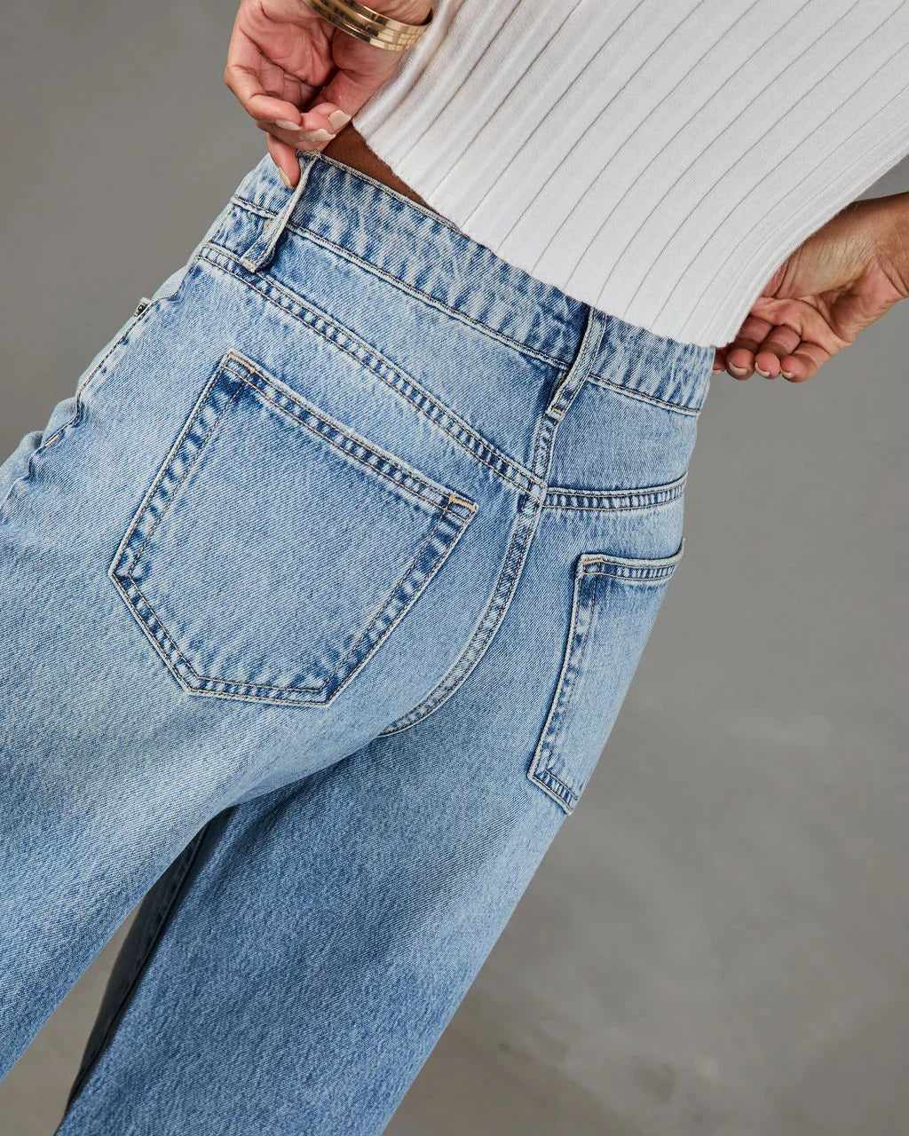 Throwback Origin Rigid High Rise Wide Leg Jeans