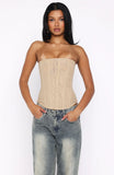 Tell Me A Secret Strapless Bustier Nude