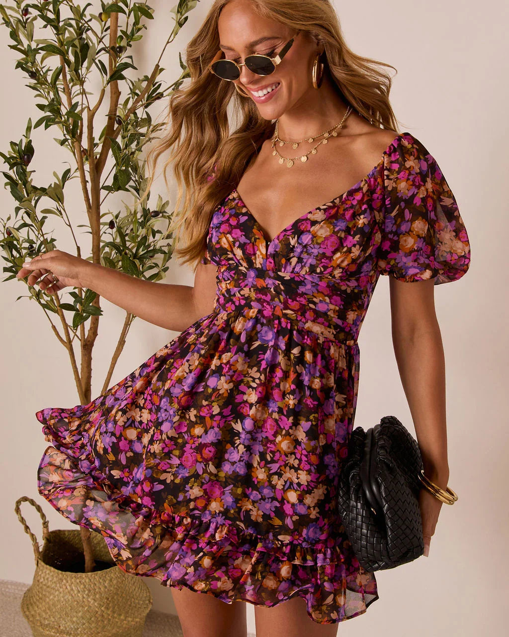 Chasing Dawn Babydoll Mini Dress