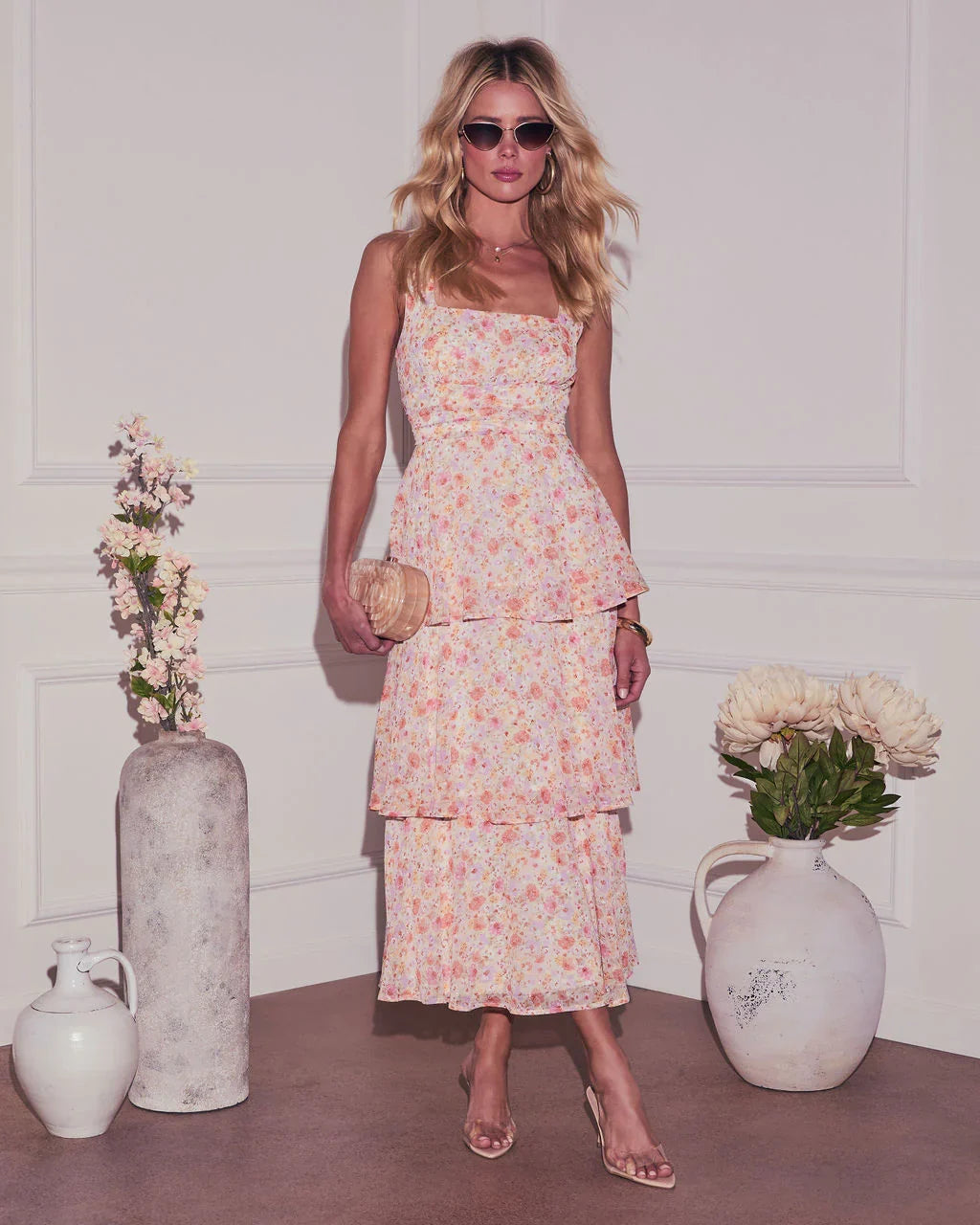 Rhea Tiered Floral Maxi Dress