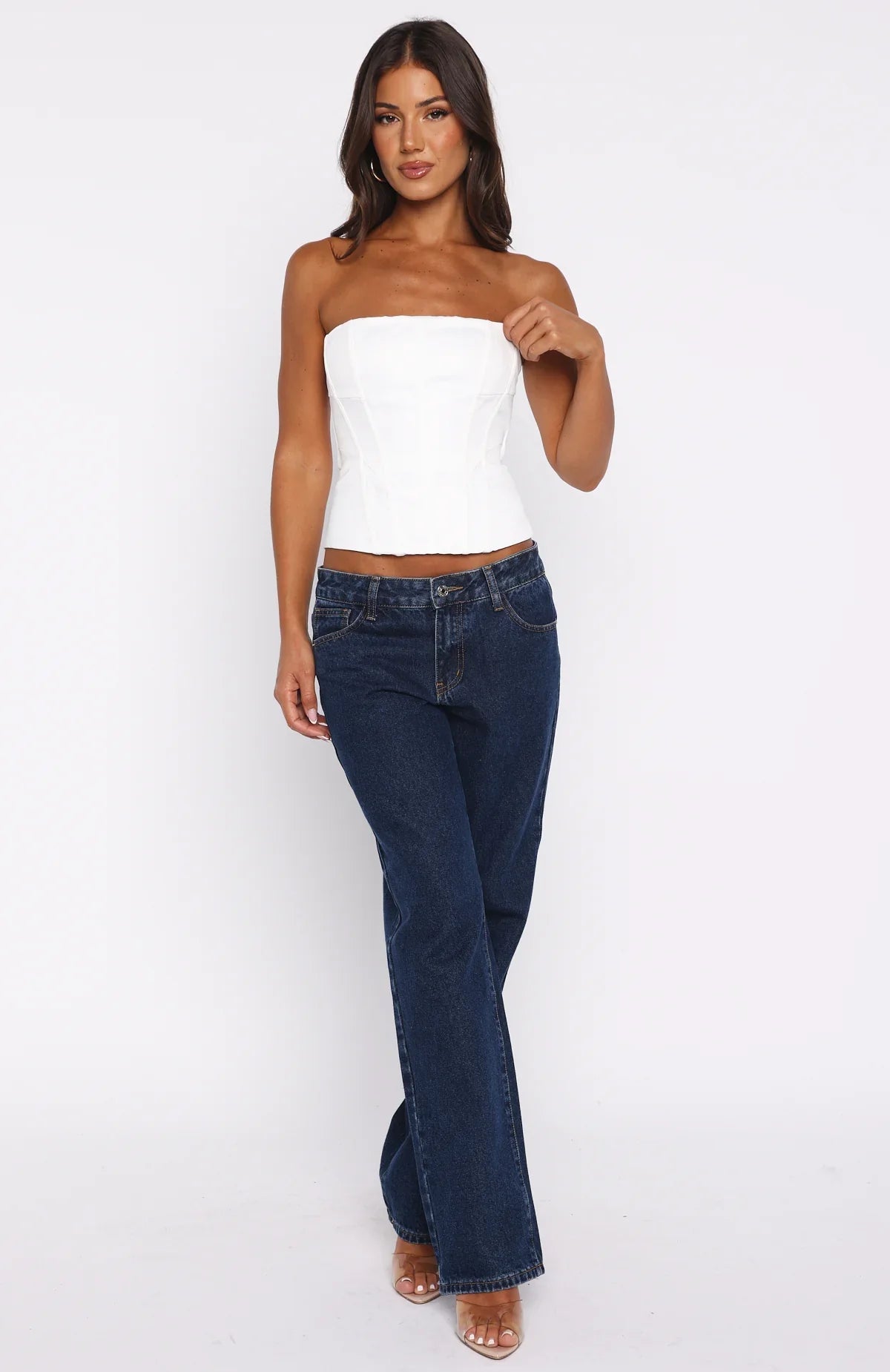Admired By All Strapless Bustier White