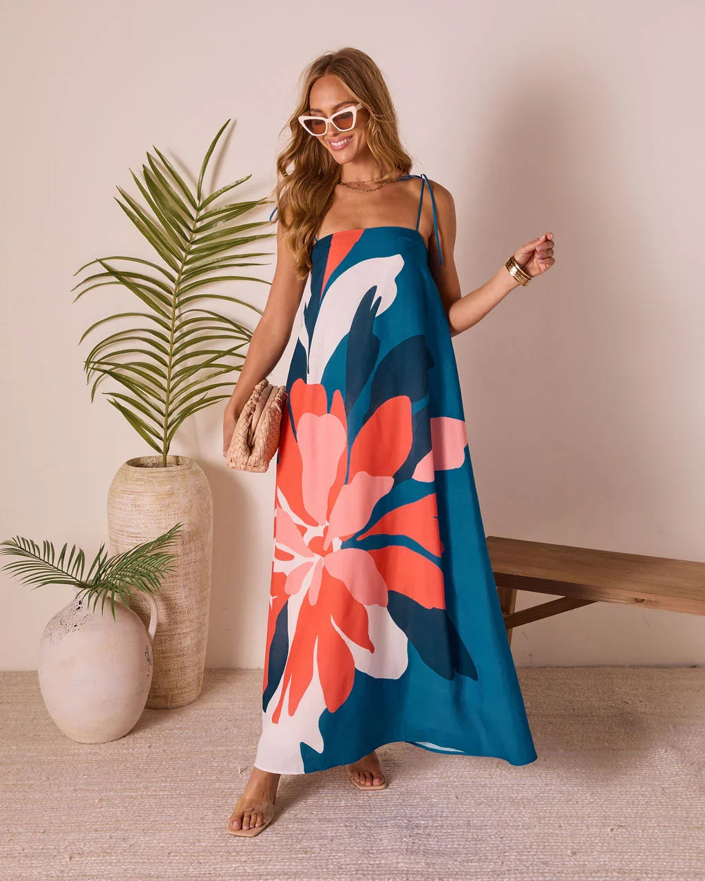 Sunkissed Escape Abstract Maxi Dress