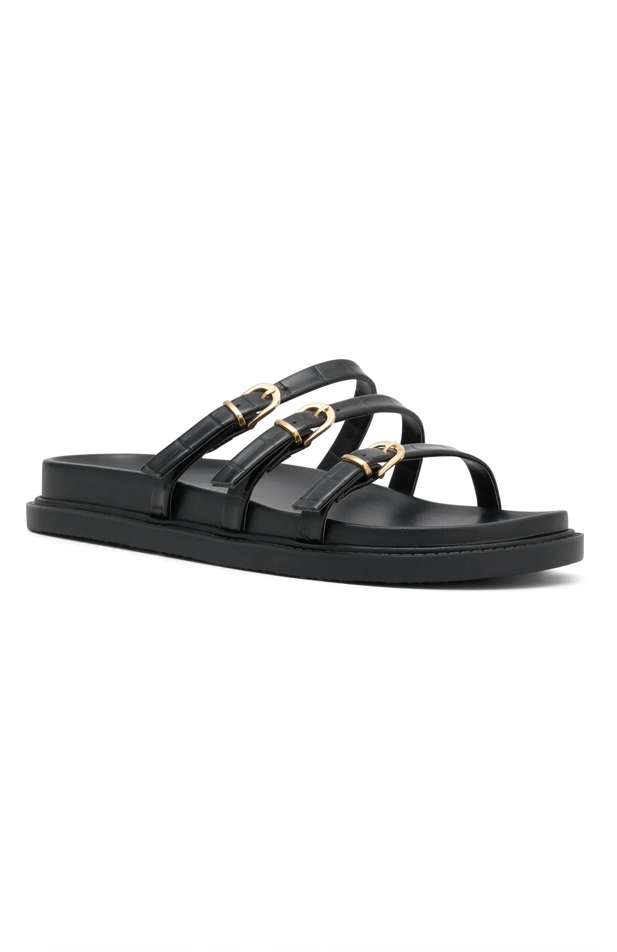 Ariela Sandals Black Croc