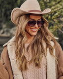 Doune Faux Suede Western Hat