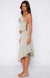 Hidden Grace Midi Skirt Sage