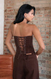 Be Mine Forever Denim Bustier Chocolate Wash