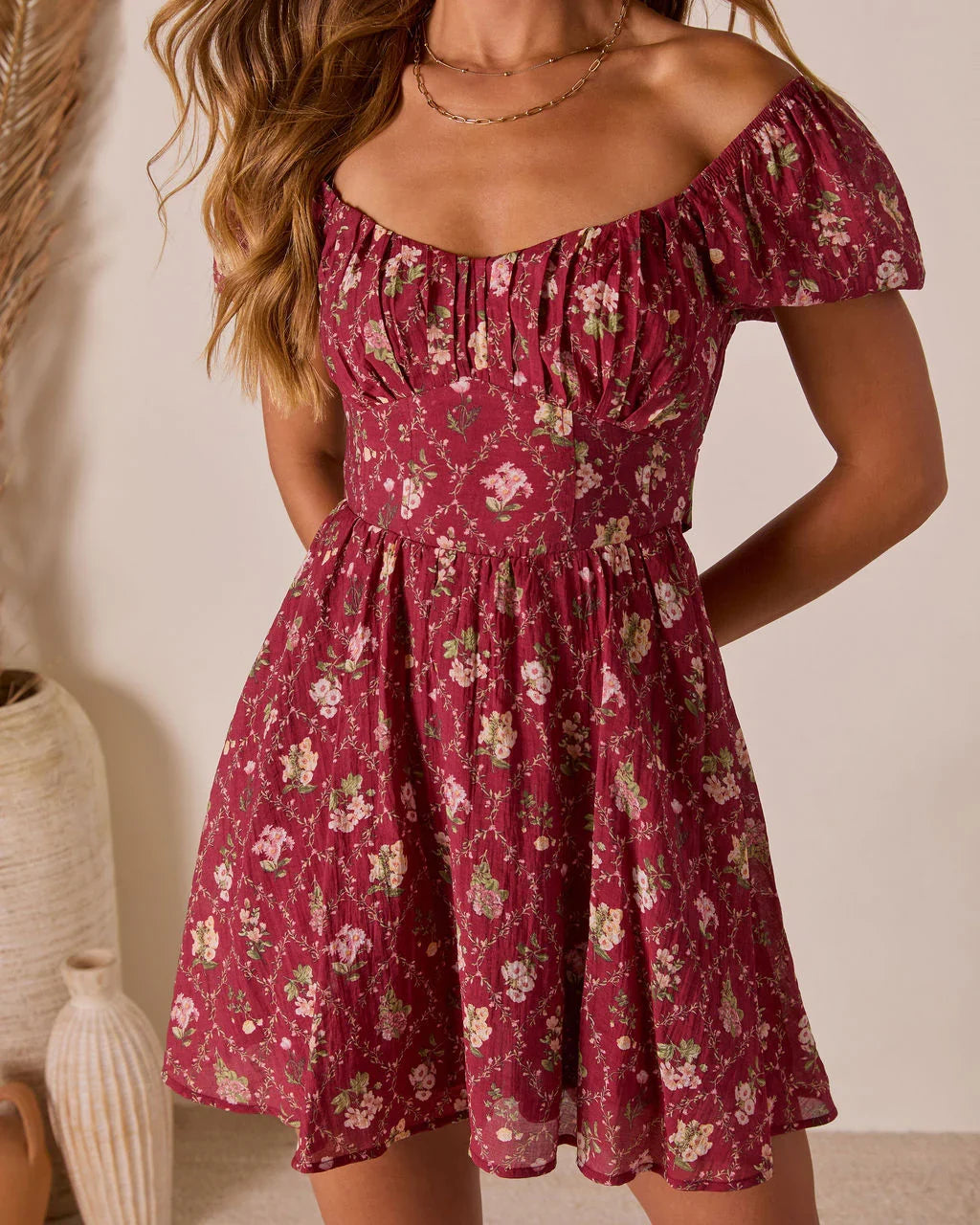 Adinna Scoop Neck Mini Dress