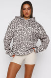 Offstage Printed Oversized Hoodie Leopard