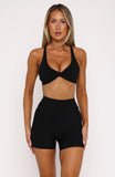 Keep Up High Waisted Shorts 4 Black