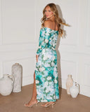 Petal Haze Off The Shoulder Maxi Dress