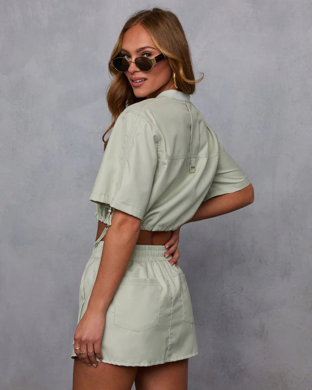 Minimal Muse Cargo Pull Cord Jacket