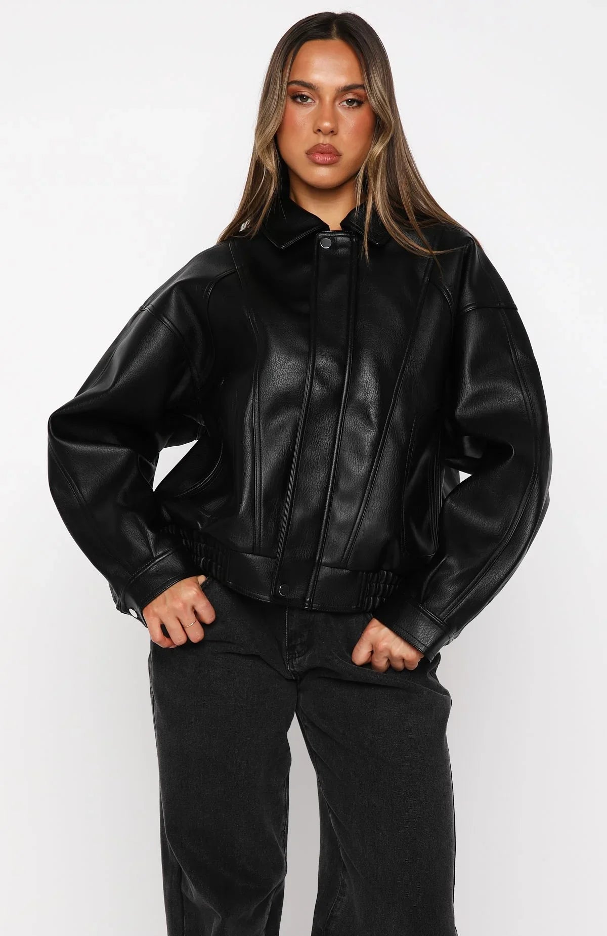 Retrograde PU Jacket Black