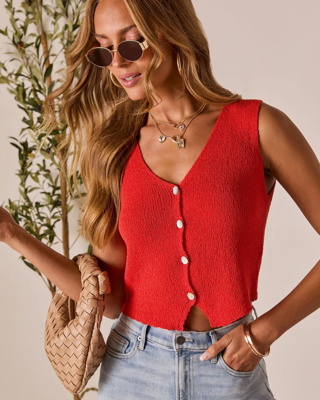 Close to Me Knit Vest Top