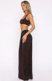 Secret Kisses Embellished Maxi Skirt Chocolate