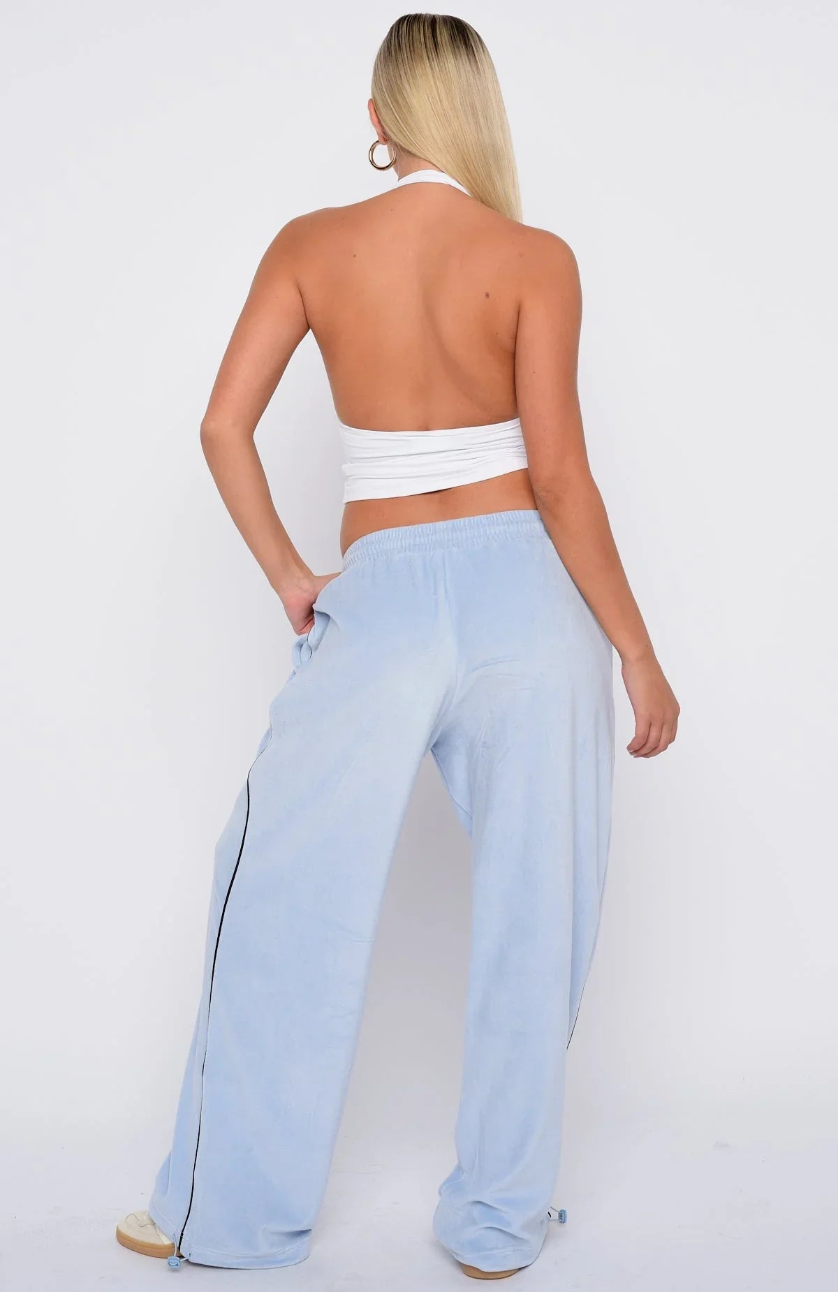 Soul Fire Velour Pants Baby Blue